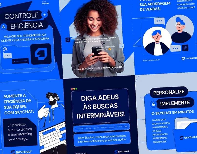 Capa Mais um Voo & Skychat - Social Media
